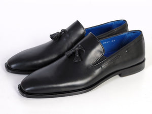 Paul Parkman Tassel Black Leather Sole Leather Upper Loafer - Dudes Boutique