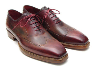 Paul Parkman Bordeaux & Camel Wingtip Oxford Good Year Welted - Dudes Boutique