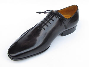 Paul Parkman Black Leather Oxfords - Side Handsewn Leather Upper And Leather Sole - Dudes Boutique