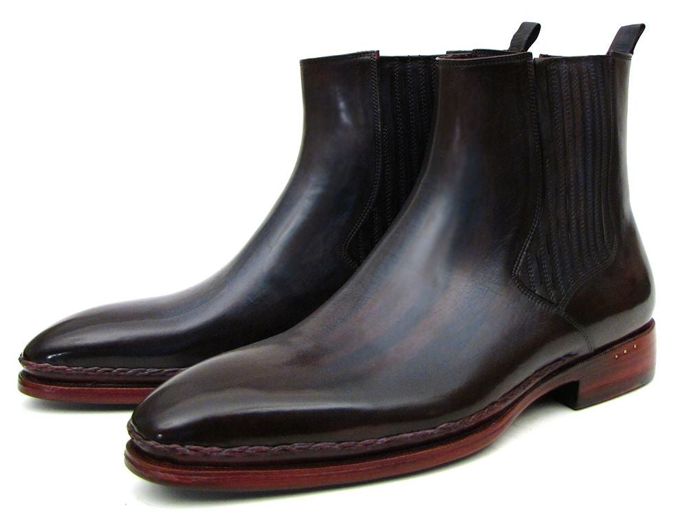 Paul Parkman Men's Chelsea Boots Navy & Bordeaux - Dudes Boutique