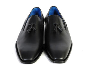 Paul Parkman Tassel Black Leather Sole Leather Upper Loafer - Dudes Boutique