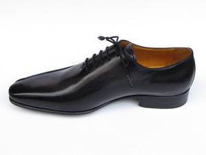 Paul Parkman Black Leather Oxfords - Side Handsewn Leather Upper And Leather Sole - Dudes Boutique