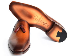 Paul Parkman Tassel Walnut Leather Sole Leather Upper Loafer - Dudes Boutique