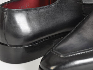 Paul Parkman Gray/Black Apron Derby Shoes - Dudes Boutique