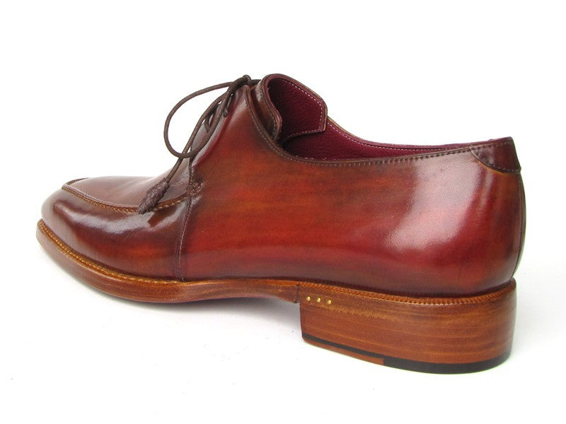 Paul Parkman Brown Goodyear Welted Square Toe Apron Derby Shoes - Dudes Boutique