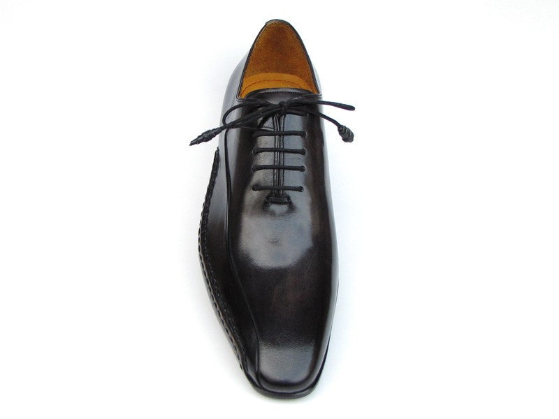 Paul Parkman Black Leather Oxfords - Side Handsewn Leather Upper And Leather Sole - Dudes Boutique