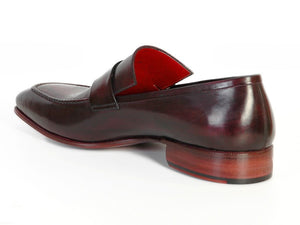 Paul Parkman Men's Loafer Purple & Black Hand-Painted Leather Upper With Leather Sole - Dudes Boutique