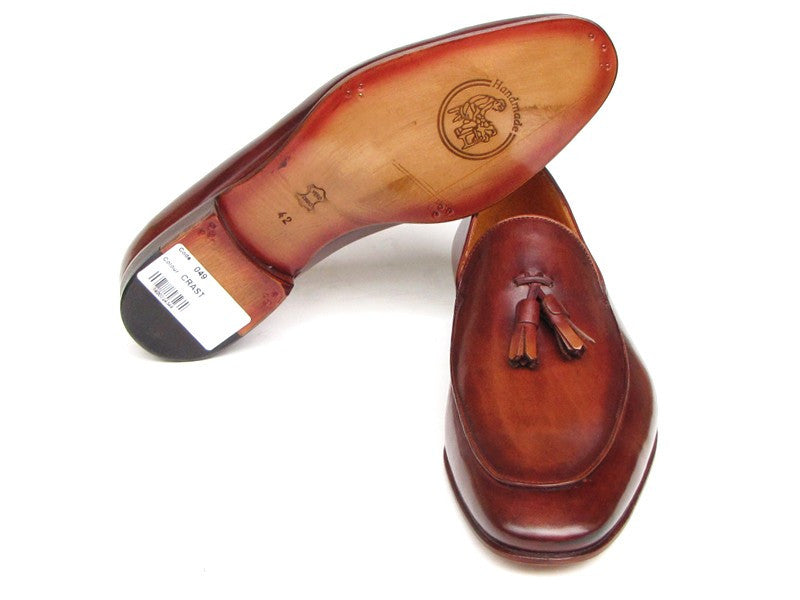 Paul Parkman Tassel Brown Hand Painted Leather Loafer - Dudes Boutique