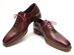 Paul Parkman Bordeaux & Camel Wingtip Oxford Good Year Welted - Dudes Boutique