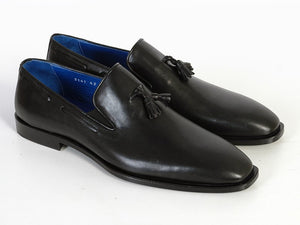 Paul Parkman Tassel Black Leather Sole Leather Upper Loafer - Dudes Boutique