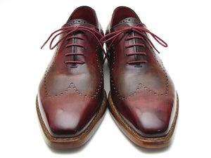 Paul Parkman Bordeaux & Camel Wingtip Oxford Good Year Welted - Dudes Boutique