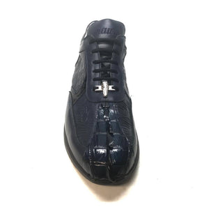 Mauri M770/1 Navy Blue Crocodile Tail Sneakers - Dudes Boutique