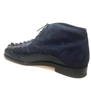 Mauri 2831 "Chicago" Ostrich Leg/Hornback Tail/Calf Ankle Boot - Dudes Boutique