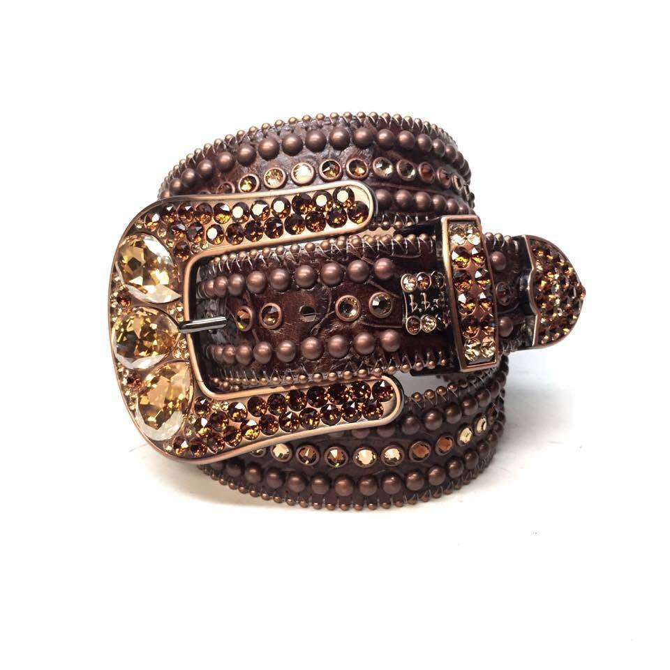 b.b. Simon 368-F34 Cleona Crystal Belt - Dudes Boutique