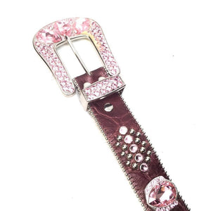 b.b. Simon 6079-B83 Pinks Eye Crystal Belt - Dudes Boutique