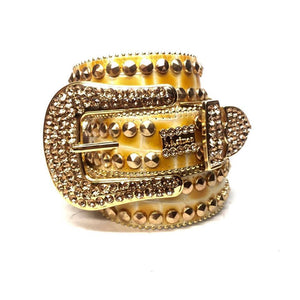 b.b. Simon 2335-A90 Honey Mustard Crystal Belt - Dudes Boutique