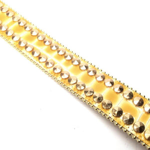 b.b. Simon 2335-A90 Honey Mustard Crystal Belt - Dudes Boutique