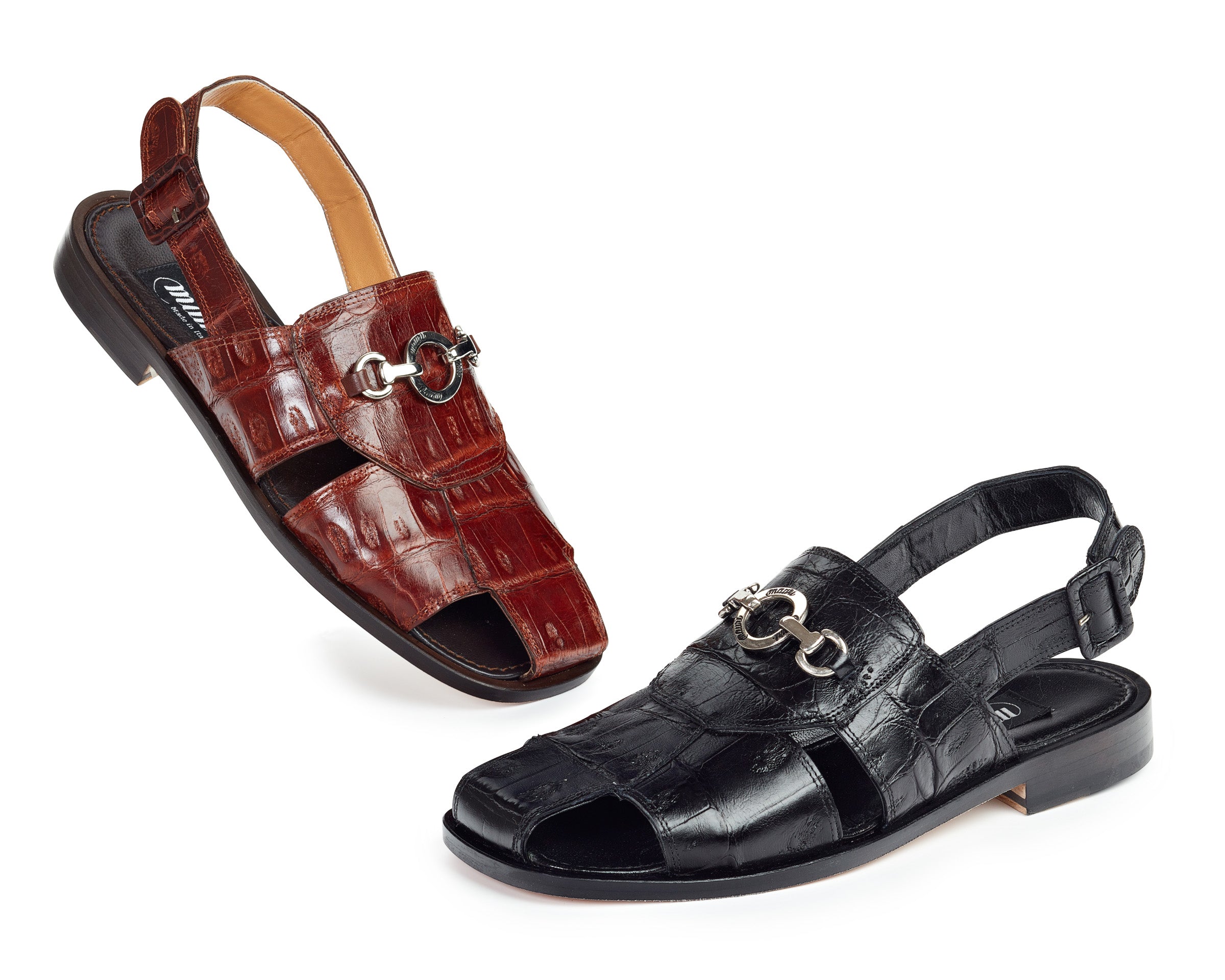 Mauri 1880 Marzio Baby Crocodile Sandals - Dudes Boutique