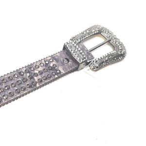 b.b. Simon "Metallic Triple Studded" Crystal Belt - Dudes Boutique