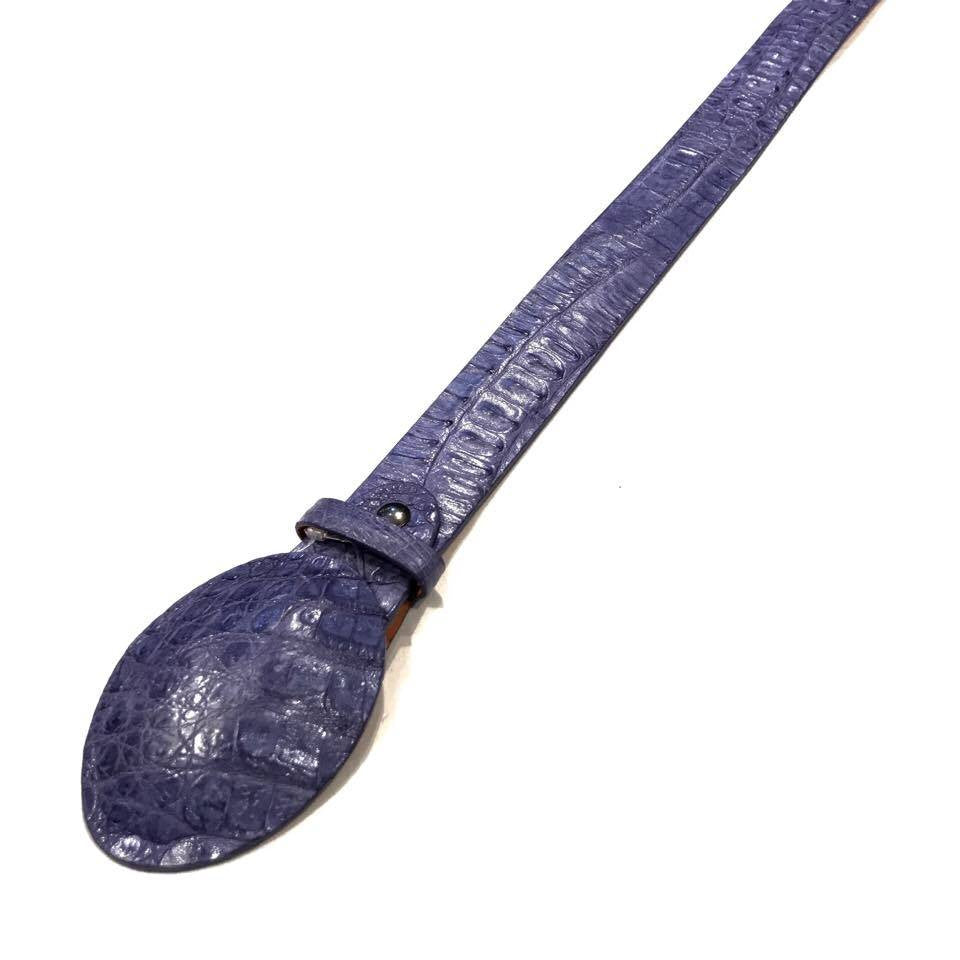 Los Altos Lavender Crocodile Full Skin Belt - Dudes Boutique
