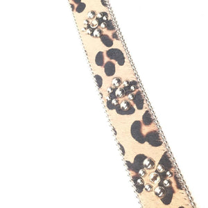 b.b. Simon "Leopard Pony Hair" Crystal Belt - Dudes Boutique