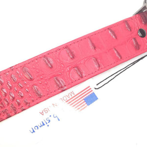 b.b. Simon "Peppermint Red Croc" Swarovski Crystal Belt - Dudes Boutique