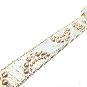b.b. Simon Sky Gold Light Blue Crystal Belt - Dudes Boutique