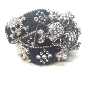 b.b. Simon "Graveyard Pony Hair" Crystal Belt - Dudes Boutique