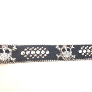 b.b. Simon "Skull Pony Hair" Crystal Belt - Dudes Boutique