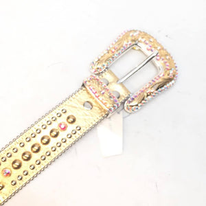 b.b. Simon "Metallic Gold" Crystal Belt - Dudes Boutique