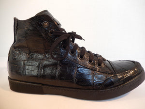 Mauri - Hi-top All-Over Alligator Lace Up Sneakers 8888 - Dudes Boutique