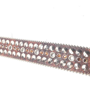 b.b. Simon "Chocolate Leather" Crystal Belt - Dudes Boutique