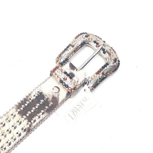 b.b. Simon "Triple Studded Pony Hair" Crystal Belt - Dudes Boutique