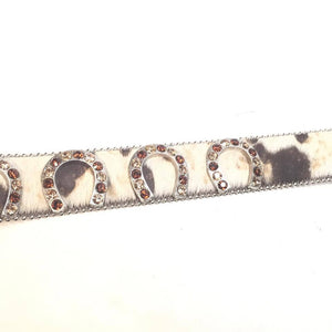 b.b. Simon "Pony Hair Horseshoe" Crystal Belt - Dudes Boutique