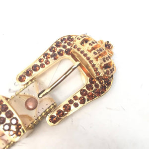 b.b. Simon "1/2 Thick Golden Crown" Crystal Belt - Dudes Boutique