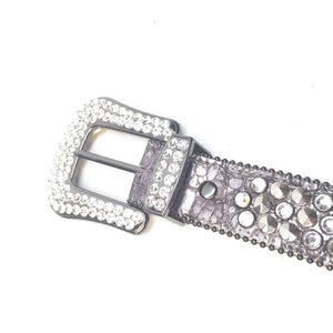 b.b. Simon "Fully Loaded Platinum" Crystal Belt - Dudes Boutique
