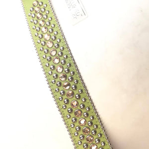 b.b. Simon Lime Green Gold Crystal Belt - Dudes Boutique
