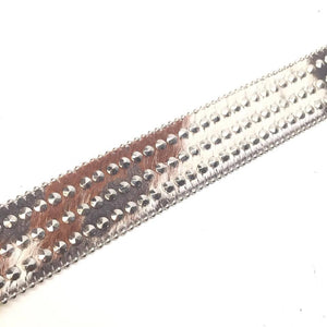 b.b. Simon "Triple Studded Pony Hair" Crystal Belt - Dudes Boutique
