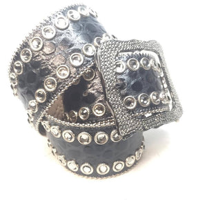 b.b. Simon "Thick Fully Loaded Gator" Crystal Belt - Dudes Boutique