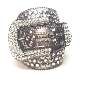 b.b. Simon "Fully Loaded Platinum" Crystal Belt - Dudes Boutique