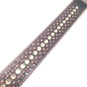 b.b. Simon "Chocolate Cross" Crystal Belt - Dudes Boutique