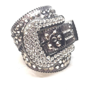b.b. Simon "Fully Loaded Platinum" Crystal Belt - Dudes Boutique