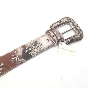 b.b. Simon "Cross Pony Hair" Crystal Belt - Dudes Boutique