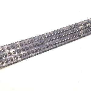 b.b. Simon "Metallic Triple Studded" Crystal Belt - Dudes Boutique