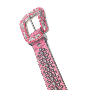 b.b. Simon "Red Wine Studded" Crystal Belt - Dudes Boutique