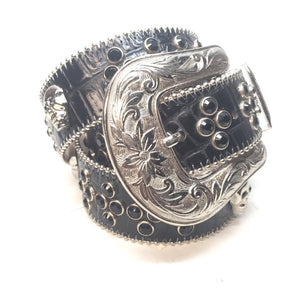 b.b. Simon "Crystal Skulls" Crystal Belt - Dudes Boutique