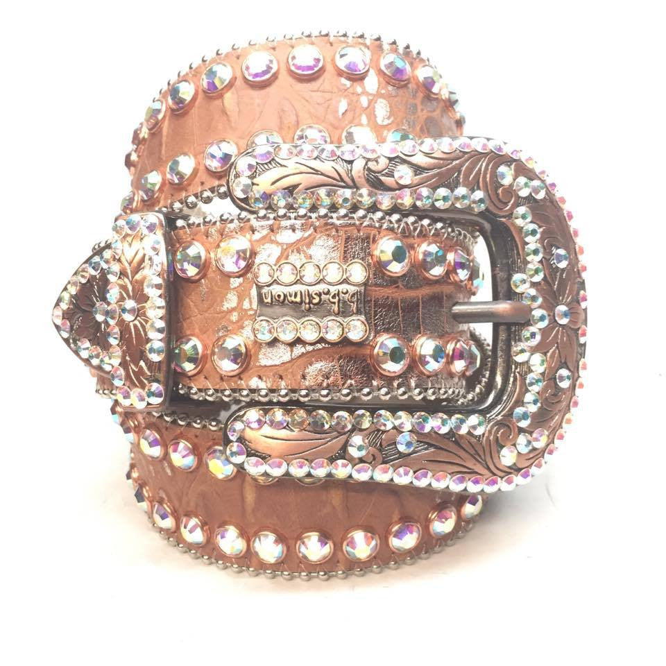 b.b. Simon "Bronze Bully" Crystal Belt - Dudes Boutique