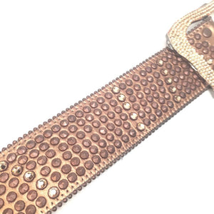 b.b. Simon "Thick Quad Studded Bronzlli" Crystal Belt - Dudes Boutique