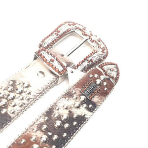 b.b. Simon "Cross Pony Hair" Crystal Belt - Dudes Boutique