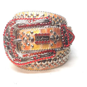 b.b. Simon "Red Candy Croc" Crystal Belt - Dudes Boutique